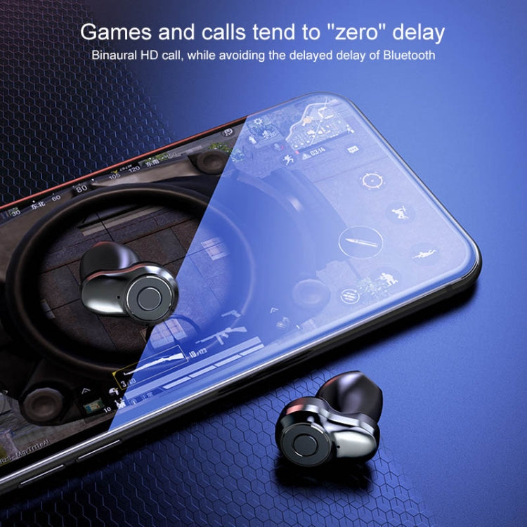 A6 TWS Bluetooth 5.0 Touch Wireless Bluetooth Earphone with Charging Box & LED Smart Digital Display, Support Voice Assistant & Memory Connection & HD Call