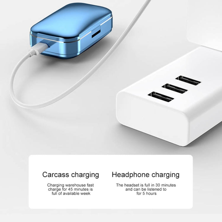 A6 TWS Bluetooth 5.0 Touch Wireless Bluetooth Earphone with Charging Box & LED Smart Digital Display, Support Voice Assistant & Memory Connection & HD Call