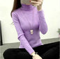 Women's Wool High Neck Fashion Sweater - Slim Fit, Long Sleeves | Winter Warmth