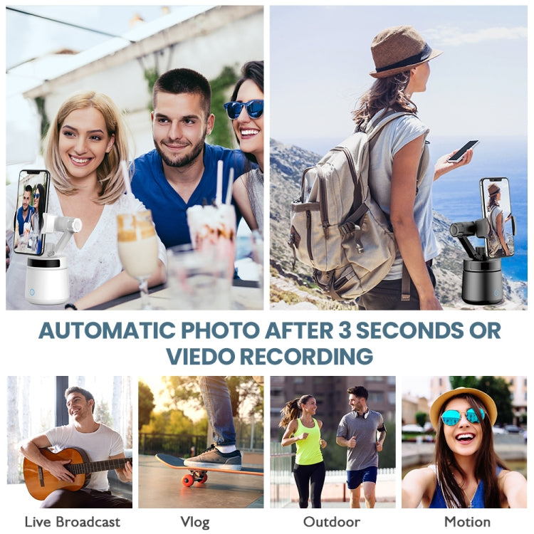 GK01 360 Degree Rotation Intelligent Tracking Pan Tilt Following Shot Tripod Head Holder