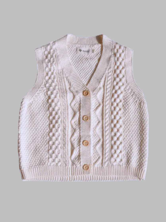 Knitted Vest - Cream