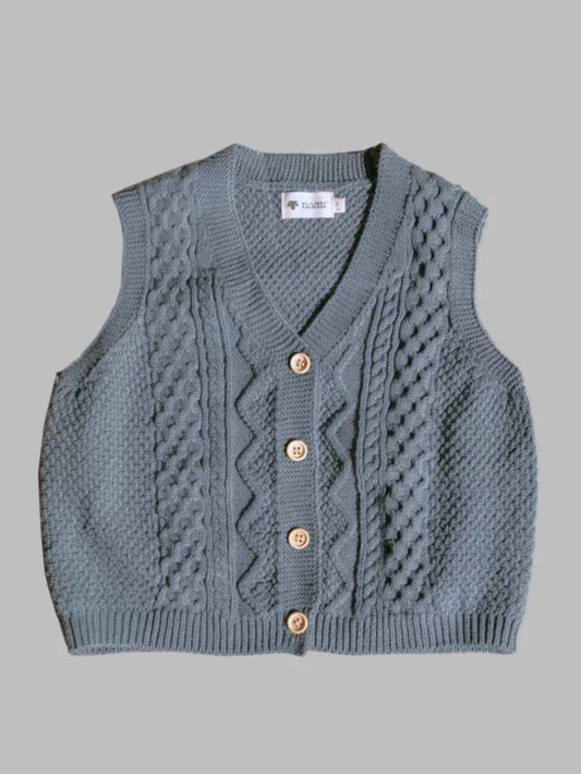 Knitted Vest - Green