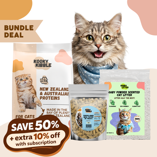 Kooky Kibble Grain-Free Cat Essentials Bundle