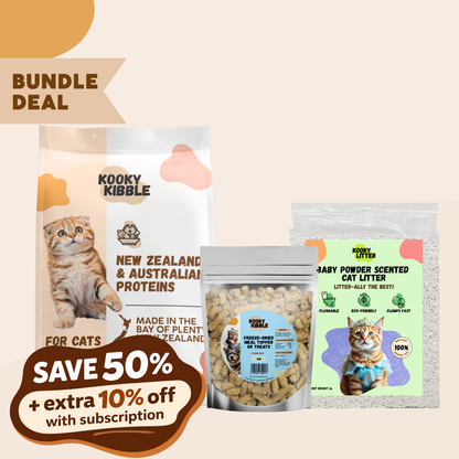 Kooky Kibble Grain-Free Cat Essentials Bundle