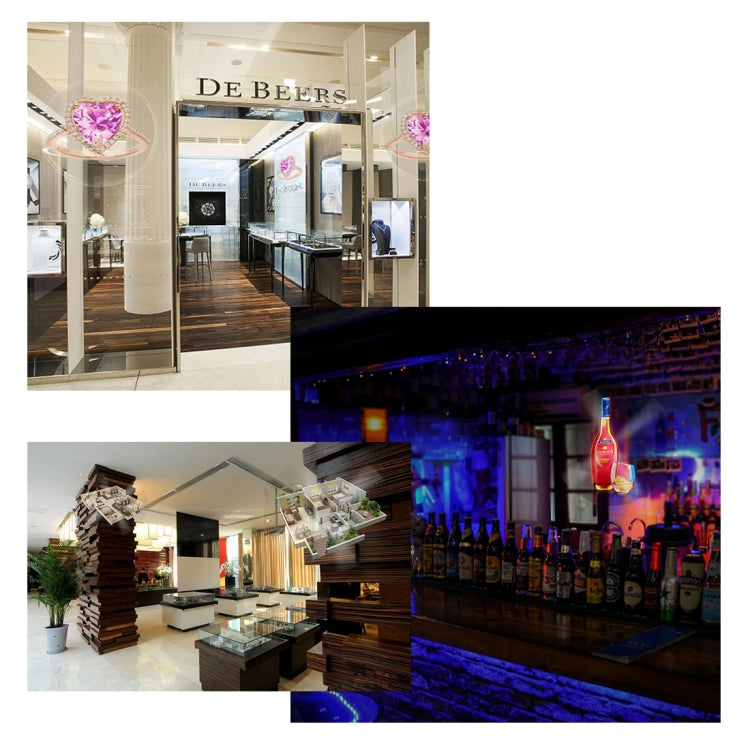 224 LEDs Hologram Holographic Display Fan with Remote Control, Support 4GB Micro SD Card, AC 100-240V