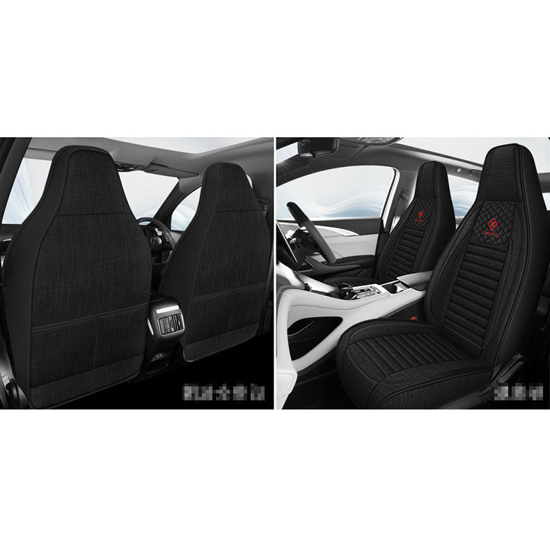 Sport Style Synthetic Linen/Flax Breathable Bucket Car Seat Covers Full Set dealonline.co.nz