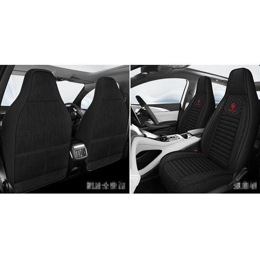 Sport Style Synthetic Linen/Flax Breathable Bucket Car Seat Covers Full Set dealonline.co.nz