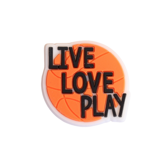 Live Love Play Basketball Charm Walkieez