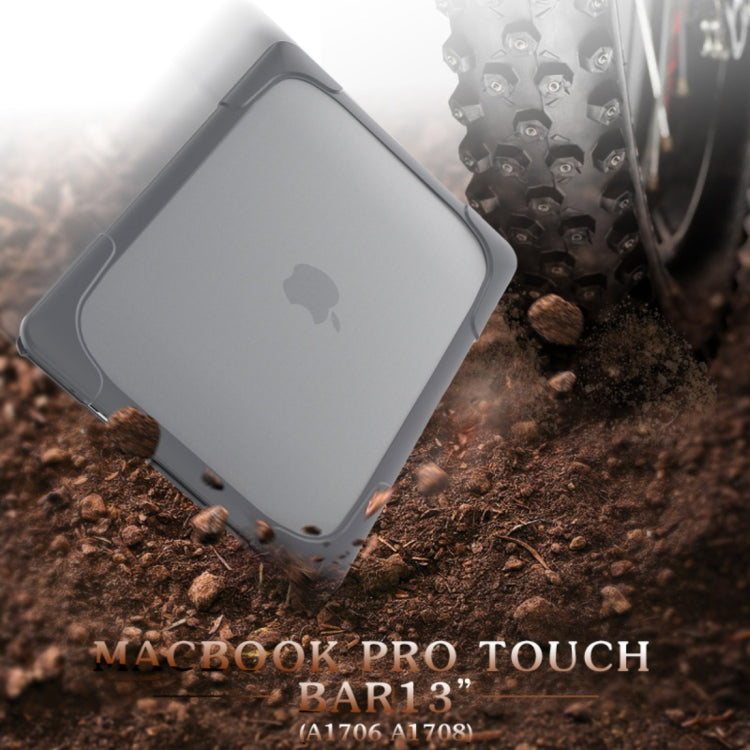 For Macbook Pro 13.3 inch (A1708) & with Touchbar (A1706) Laptop TPU + PC Folding Shockproof Protective Case with Holder