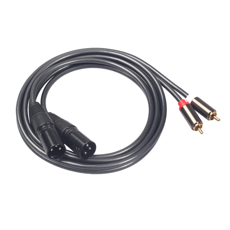 366119-15 2 RCA Male to 2 XLR 3 Pin Male Audio Cable, Length: 1.5m