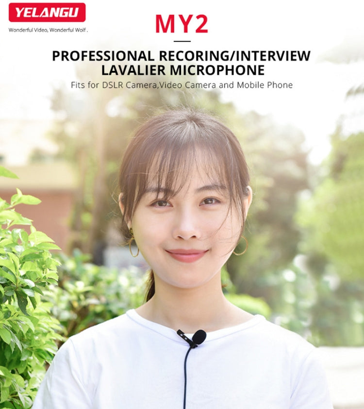 YELANGU YLG9926B MY2 Mini Lavalier Microphone for Mobile Phones / Tablets /  Digital Cameras