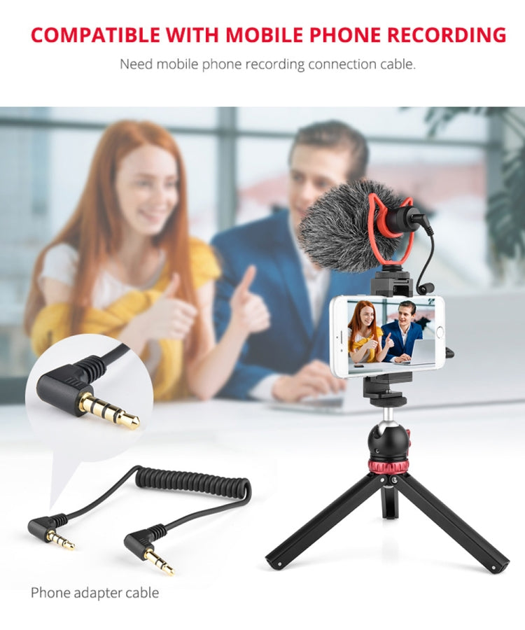 YELANGU MIC10 YLG9920A Professional Interview Condenser Video Shotgun Microphone with 3.5mm Audio Cable for DSLR & DV Camcorder
