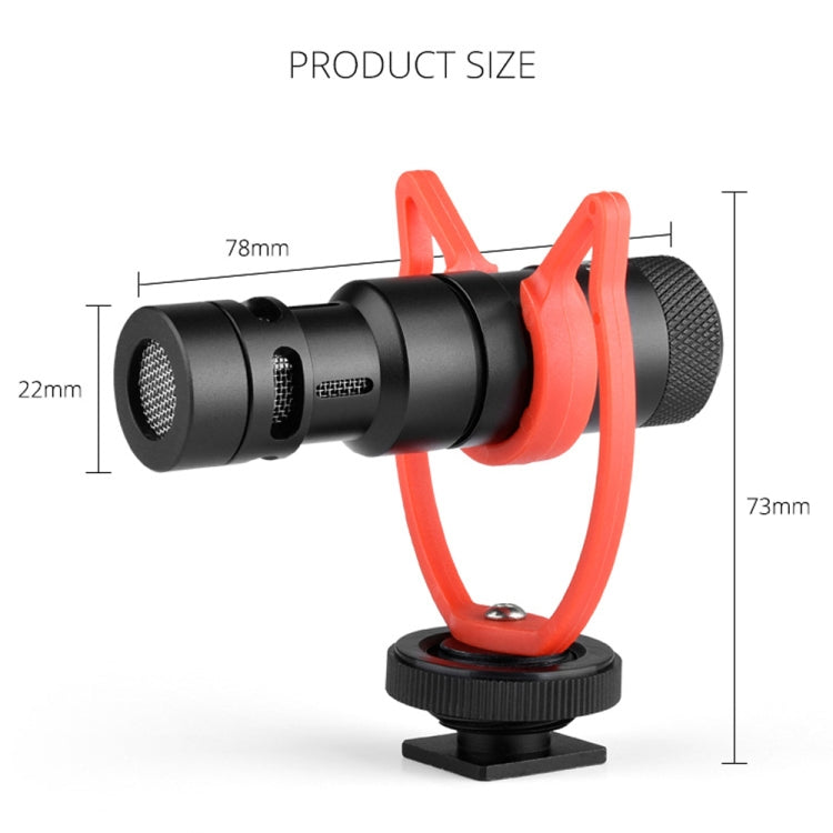 YELANGU MIC10 YLG9920A Professional Interview Condenser Video Shotgun Microphone with 3.5mm Audio Cable for DSLR & DV Camcorder