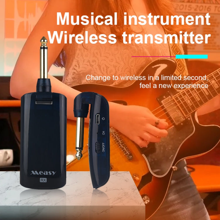 Measy AU688-U 20 Channels Wireless Guitar System Rechargeable Musical Instrument Transmitter Receiver