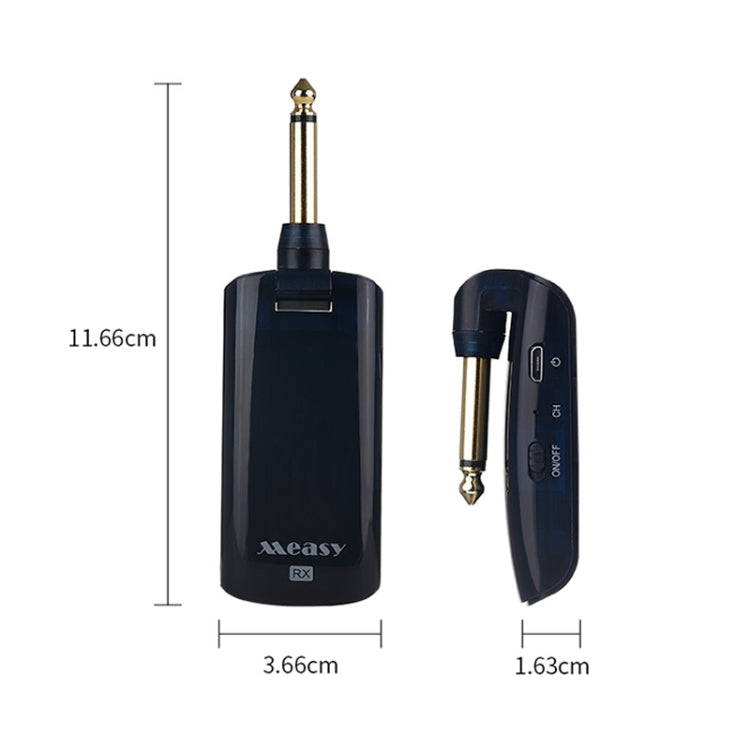 Measy AU688-U 20 Channels Wireless Guitar System Rechargeable Musical Instrument Transmitter Receiver