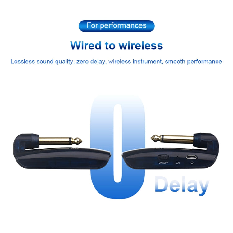 Measy AU688-U 20 Channels Wireless Guitar System Rechargeable Musical Instrument Transmitter Receiver