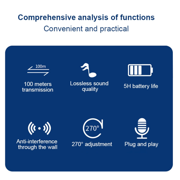 Measy AU688-U 20 Channels Wireless Guitar System Rechargeable Musical Instrument Transmitter Receiver