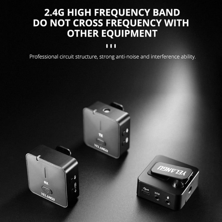 YELANGU MX5S Dual-Channel 2.4GHz Wireless Microphone System with 2 Transmitters and Receiver