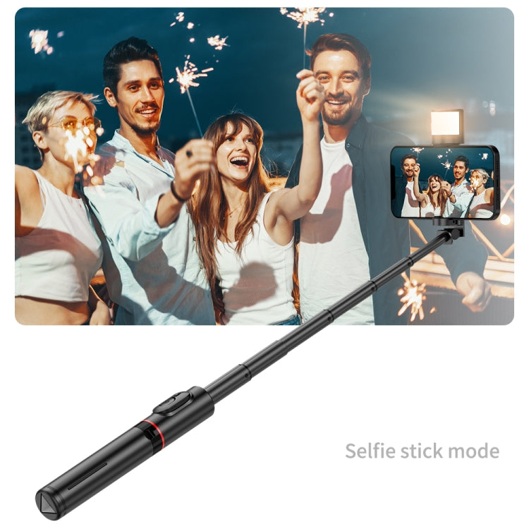 Q12s Bluetooth Remote Control Rotatable Fill Light Tripod Selfie Stick
