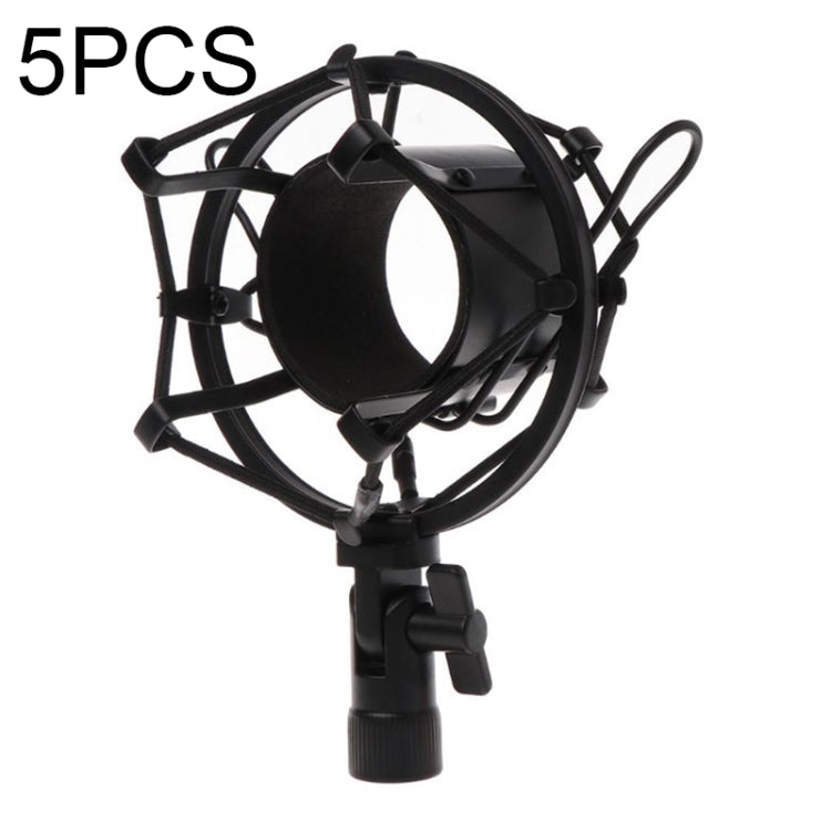 5 PCS Condenser Microphone 46mm Plastic Shockproof Mount Holder