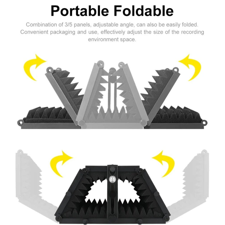 XTUGA P75 Foldable Recording Microphone Isolation Shield