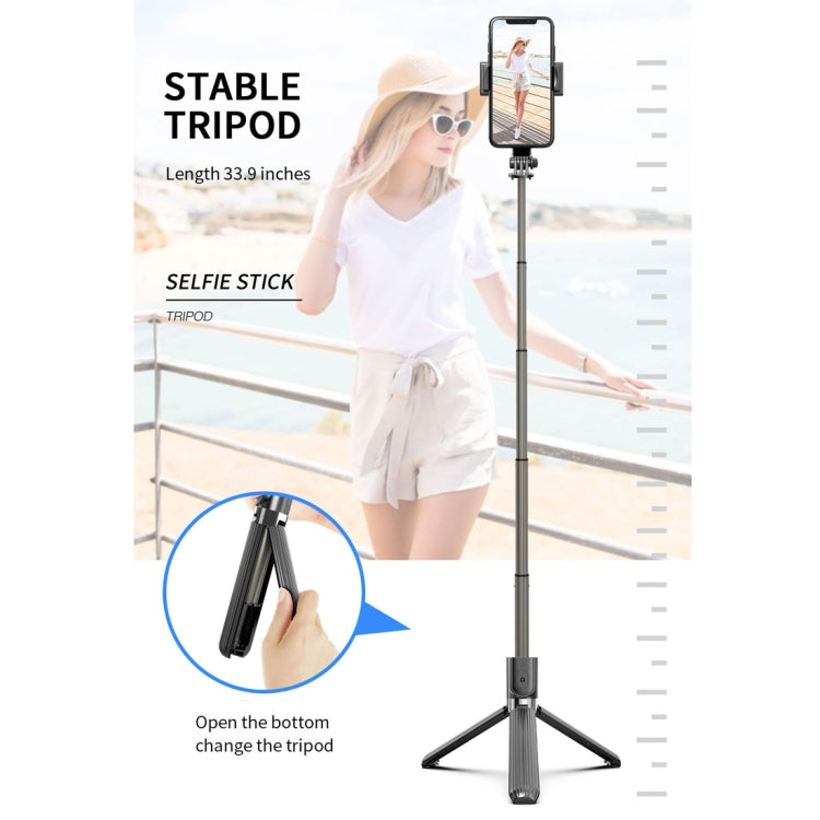 L08 Adjustable Gimbal Stabilize Bluetooth Self-timer Pole Tripod Selfie Stick