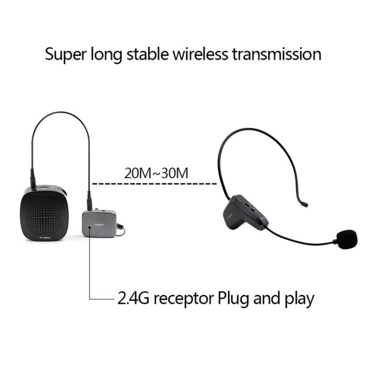 ASiNG WM01 2.4GHz Wireless Audio Transmission Electronic Pickup Microphone, Transmission Distance: 50m