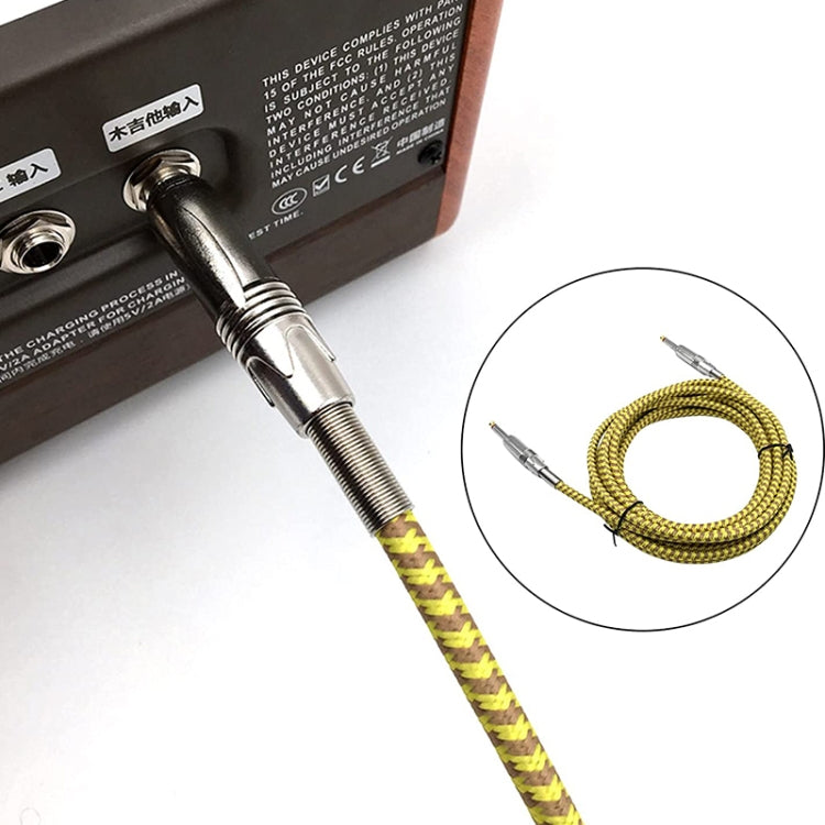 Wooden Guitar Bass Connection Cable Noise Reduction Braid Audio Cable, Cable Length: 3m