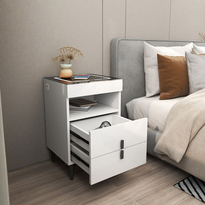 'Nicola' Smart Bedside Table with Intelligent Wireless Charging sue-e furniture