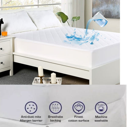 Lux Shield Cotton Waterproof Mattress Protector Single size sue-e furniture
