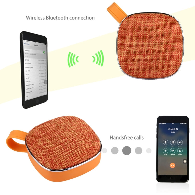 X25 Portable Fabric Design Bluetooth Stereo Speaker with Built-in MIC, Support Hands-free Calls & TF Card & AUX IN, Bluetooth Distance: 10m