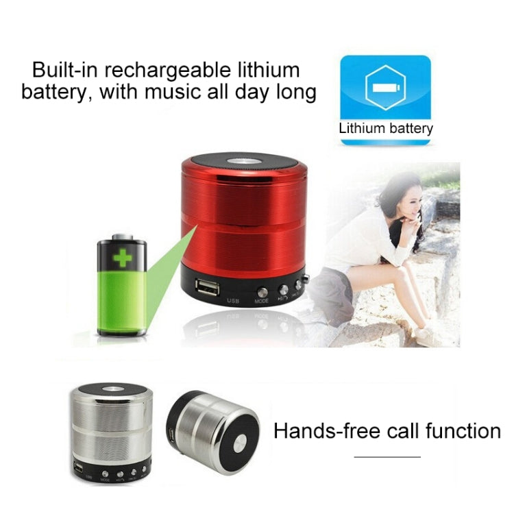 WS-887 Bluetooth Speaker with Lanyard, Support Hands-free Call & FM & U Disk & TF Card & AUX