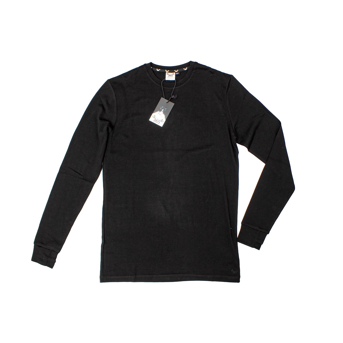 The Standard Long Sleeve - 100% Merino Wool, Black Merino 365 NZ