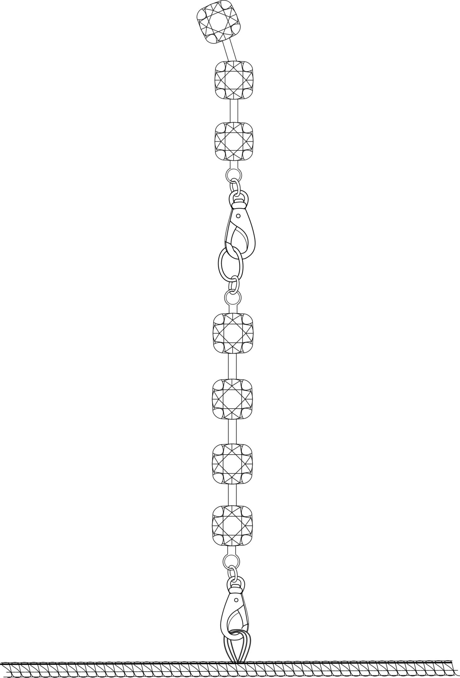 F307 Mirage wetlook mini dress with jewelry rhinestone chain - 3XL-5