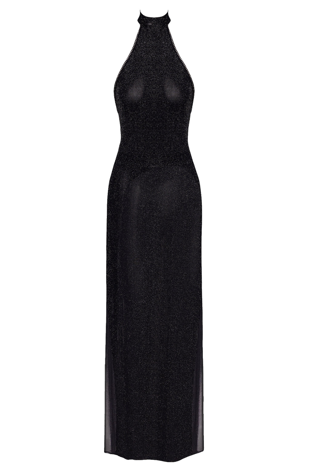 F372 Onyx Twin-slit Long dress - 3XL-0