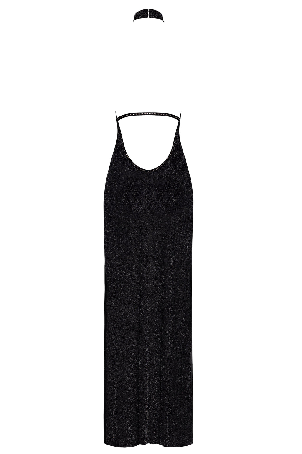 F372 Onyx Twin-slit Long dress - 3XL-1