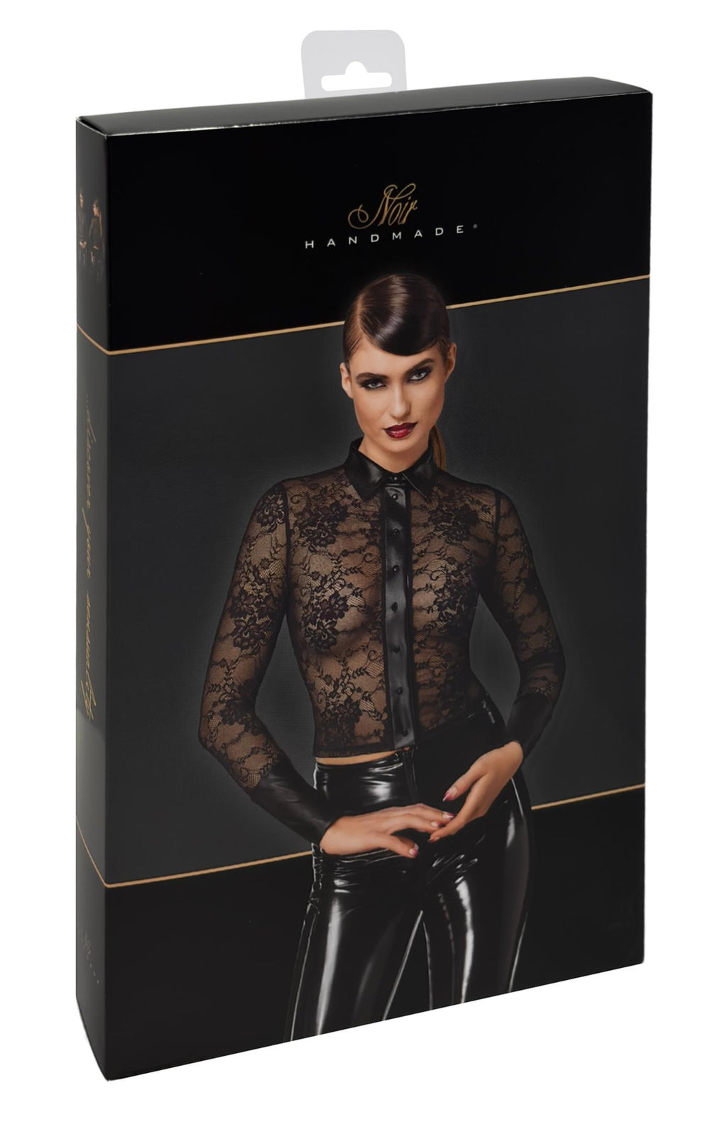 F377 Noirelle Lace Button-up Shirt - 3XL-6