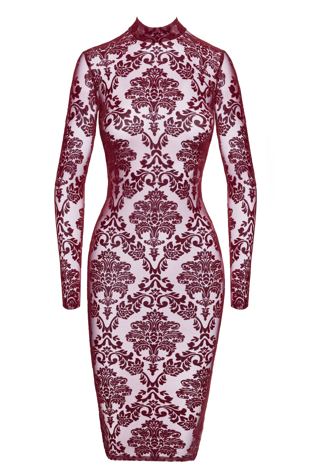 F384 Kink Royal midi dress red - 3XL-0