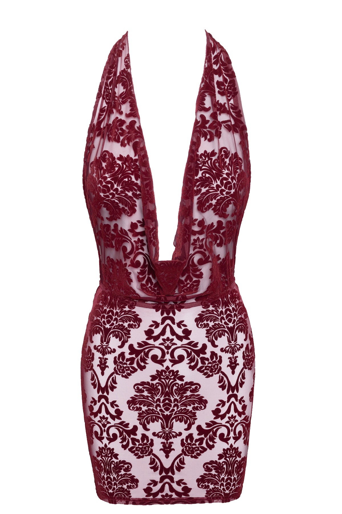 F385 Kink Royal cascade mini dress red - 3XL-0