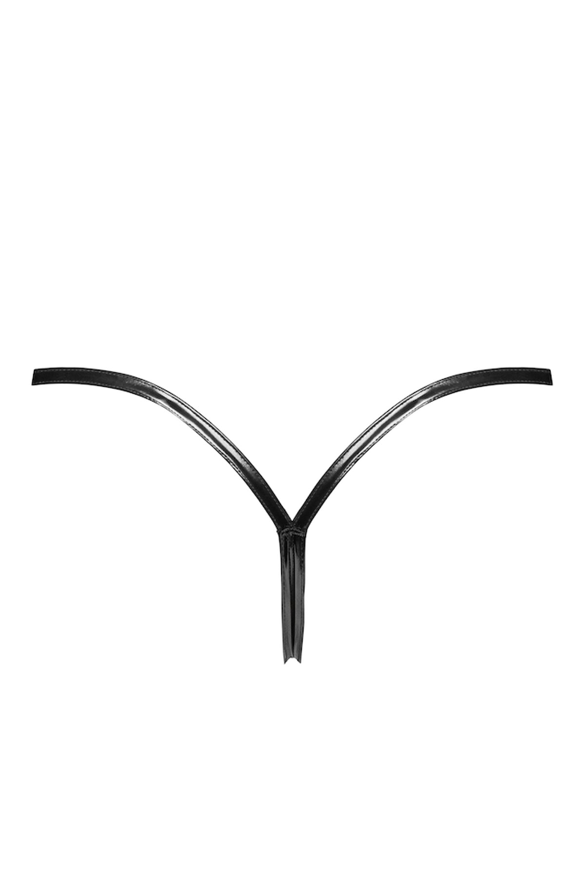 P014 Dominae PVC panty with silver clasp - 3XL-1