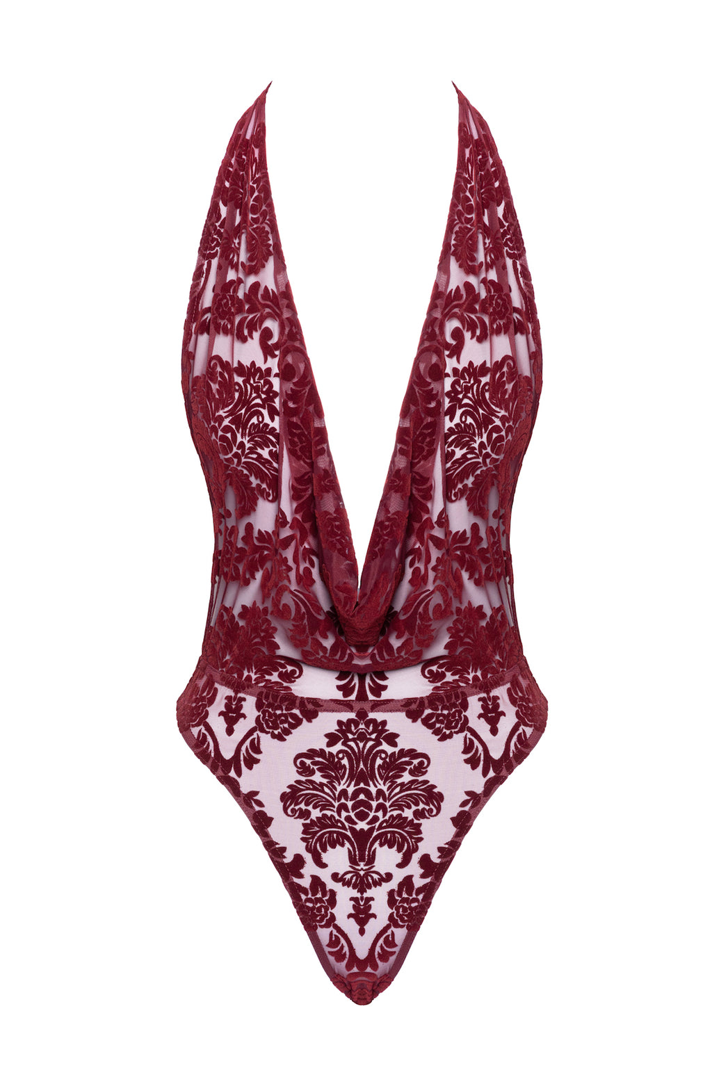 F386 Kink Royal cascade bodysuit red - 3XL-0