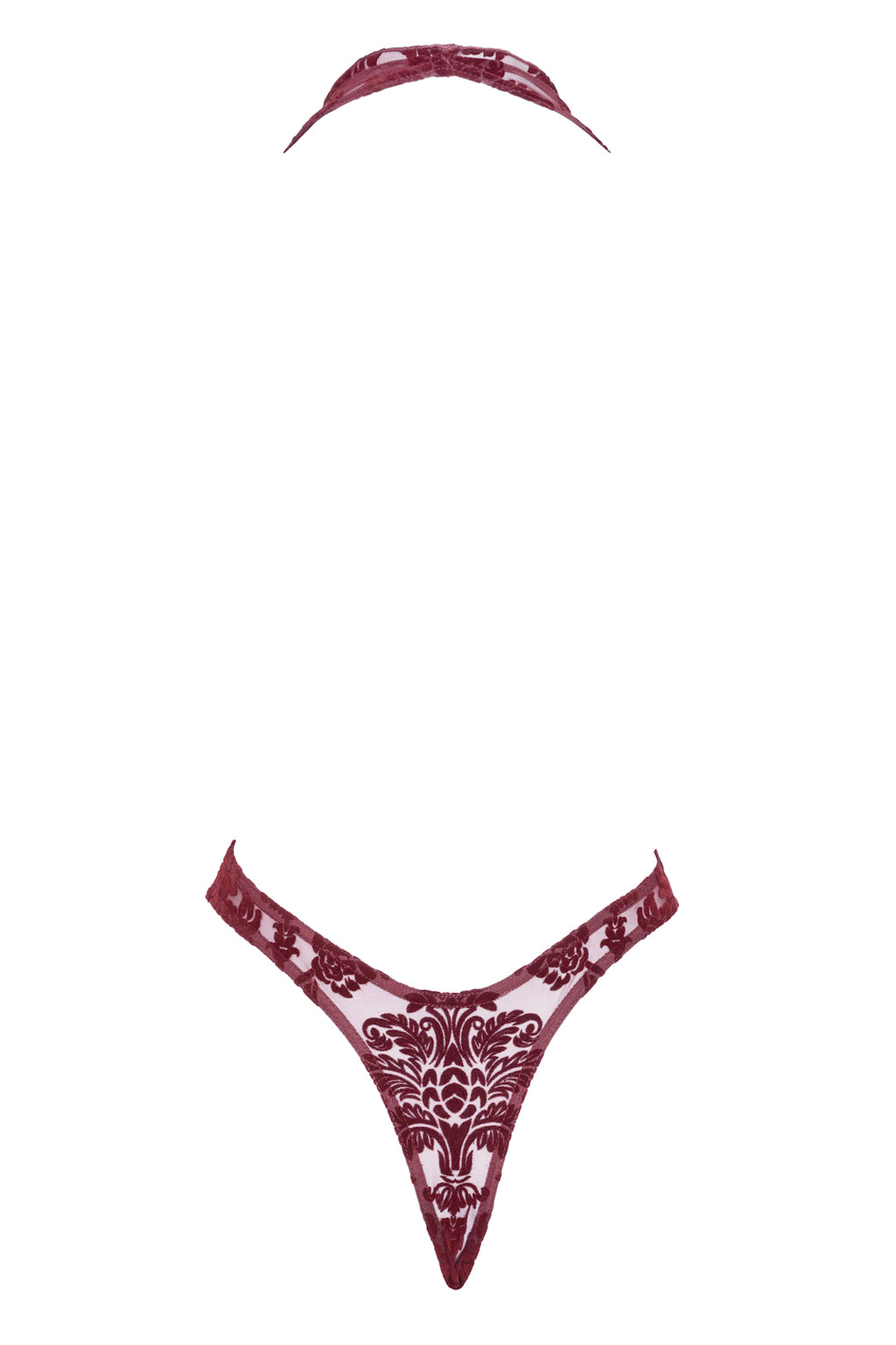 F386 Kink Royal cascade bodysuit red - 3XL-1