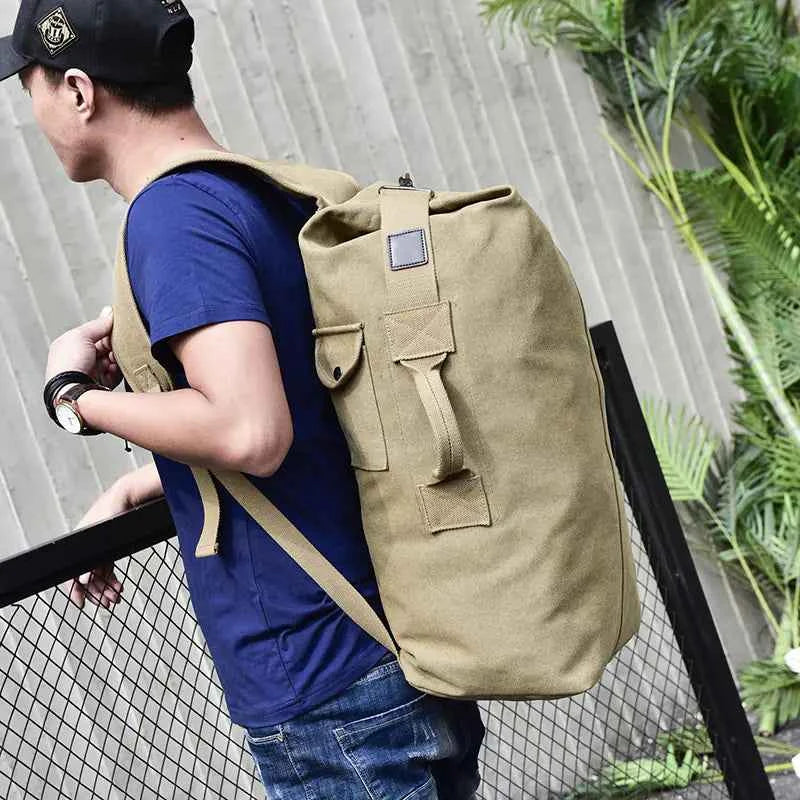 Waterproof Canvas Hiking Backpack - High Capacity Travel Pack in 2 Sizes | Outdoor Adventure Rucksack