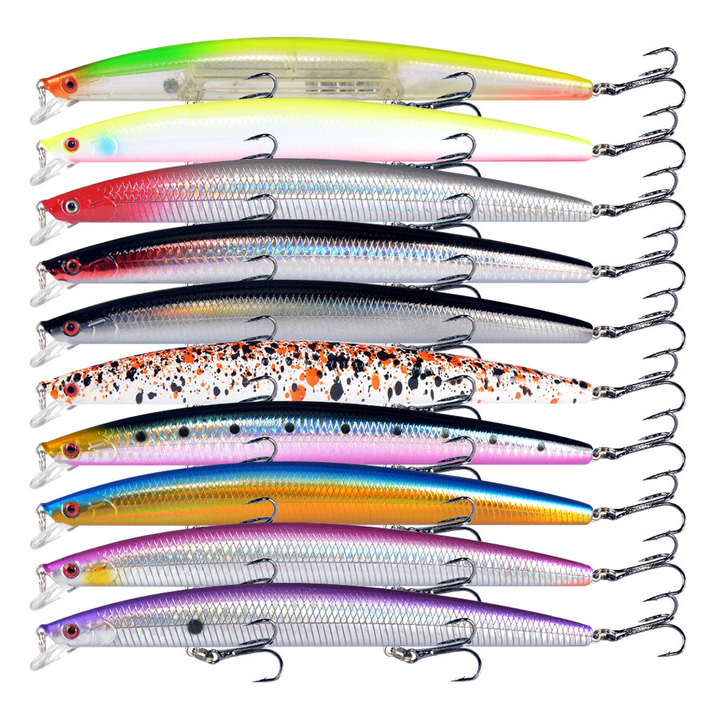 10pcs/p Large Fishing Lures 18cm Hard Bait Lures with Treble Hook Lifelike dealonline.co.nz