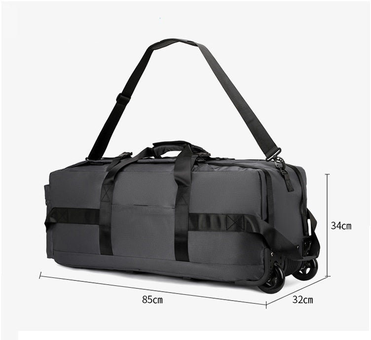 Rucksack with Wheels 80L Rolling Duffle Bag with Wheels 31" Foldable Travel Duffel  Versatile 2-in-1 CP1234