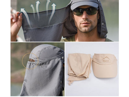 DARK GREY Sun Hat Wide Brim Bucket Hats Outdoor Fishing Hiking Cap UV Protection dealonline.co.nz