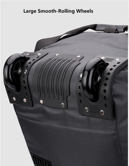 Rucksack with Wheels 80L Rolling Duffle Bag with Wheels 31" Foldable Travel Duffel  Versatile 2-in-1 CP1234