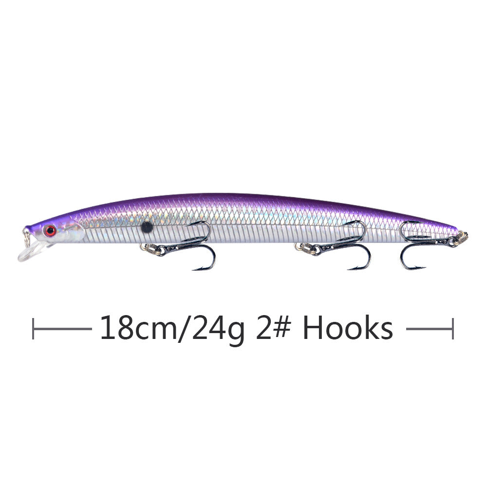 10pcs/p Large Fishing Lures 18cm Hard Bait Lures with Treble Hook Lifelike dealonline.co.nz