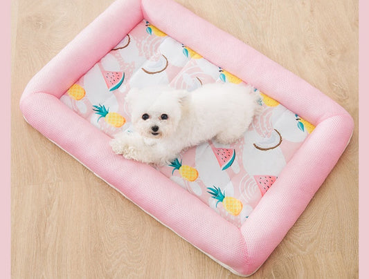 S Soft Breathable Pet Lay Cooling Mat Pad Bed For Summer Dog Cat Pup dealonline.co.nz