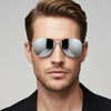 HD Polarized lens Sunglasses Anti-Blue Ray - Silver